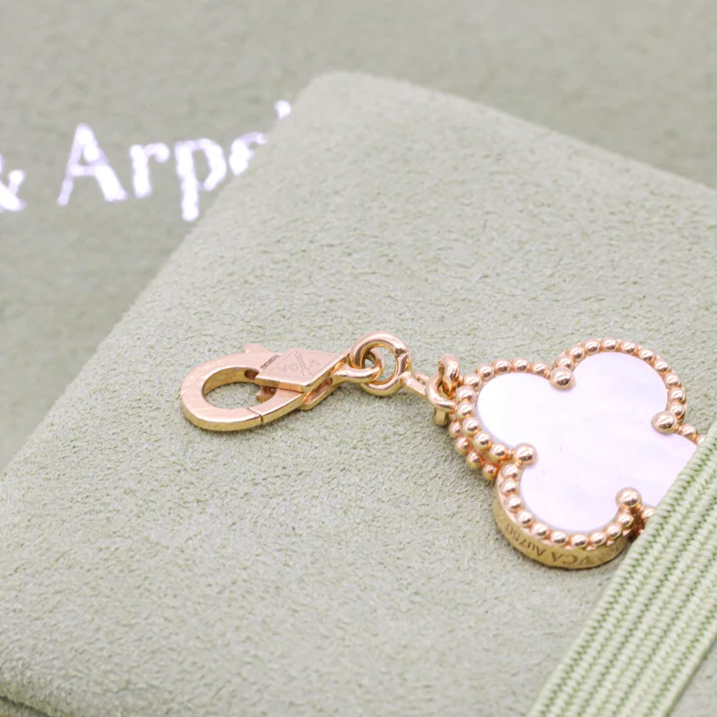 Van Cleef & Arpels Vintage Alhambra Armband 5 Motive 18K Gelbgold Perlmutt