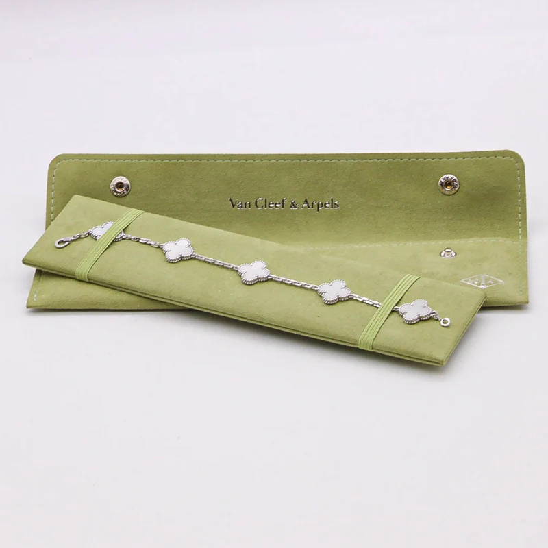 Van Cleef & Arpels Vintage Alhambra Armband 5 Motive 18K Weißgold mit Zertifikat