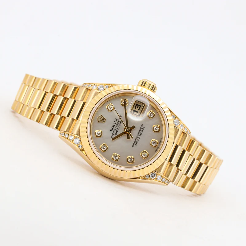 Rolex Lady Datejust 26mm 69238 18K Gold Mother of Pearl Diamond