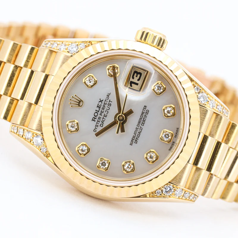 Rolex Lady Datejust 26mm 69238 18K Gold Mother of Pearl Diamond