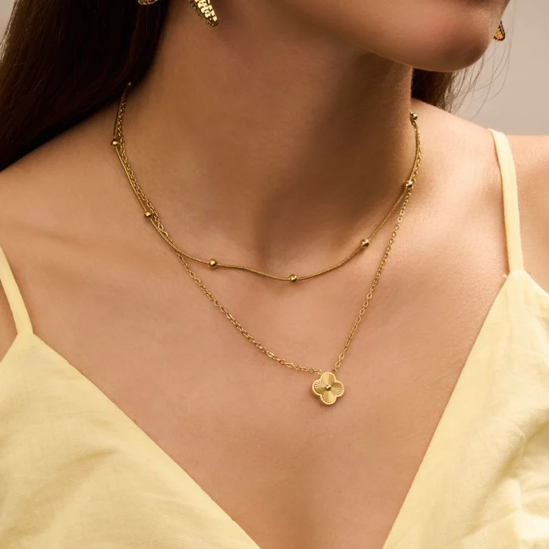 Simple Golden Ball Kette 18K Vergoldet