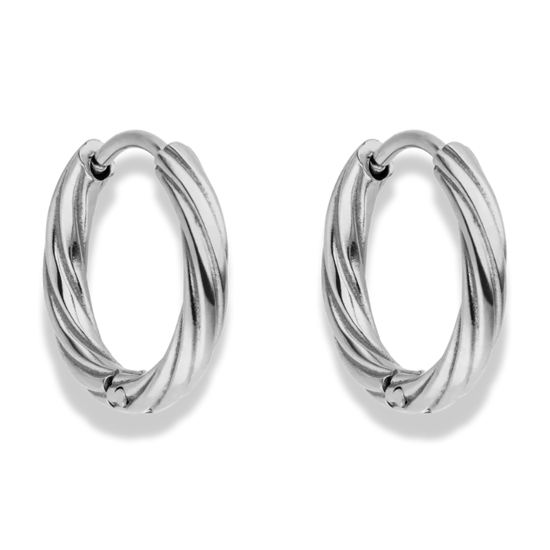 Twisted Huggie Ohrringe 14K Vergoldet