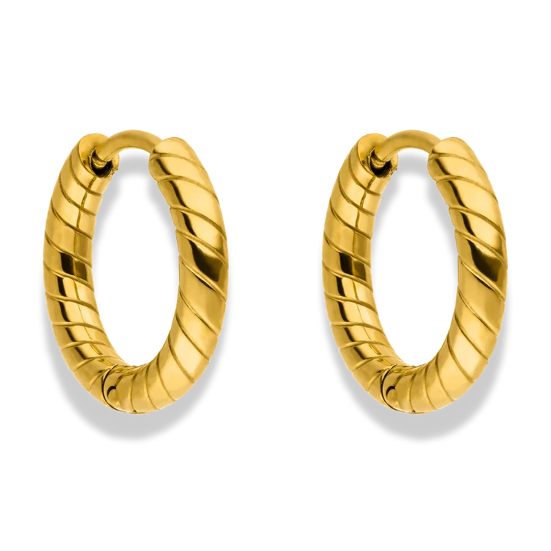 Simple Curved Huggie Ohrringe