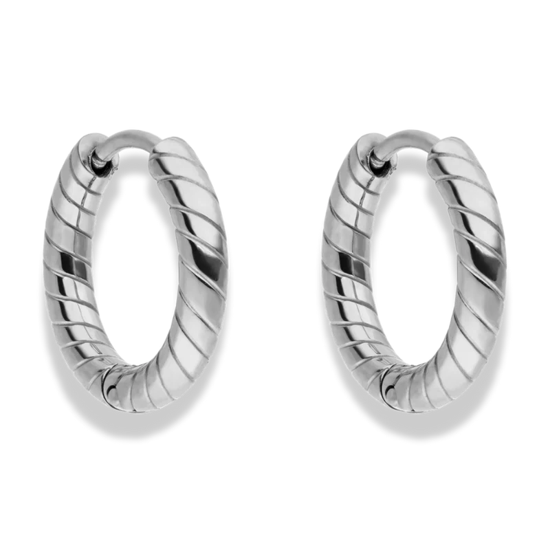Simple Curved Huggie Ohrringe