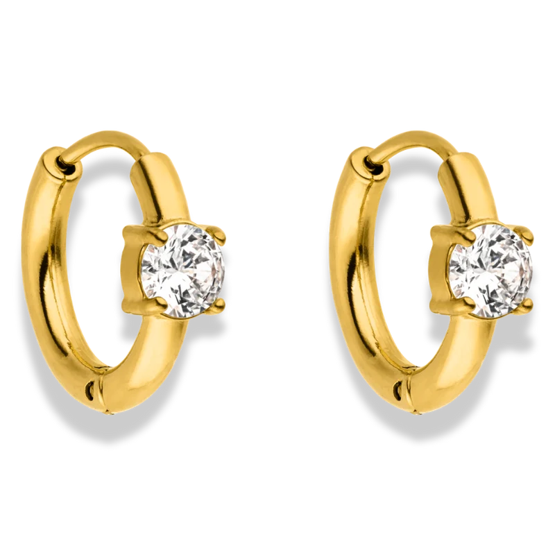 Dainty Elegance Huggie Ohrringe 14K Vergoldet