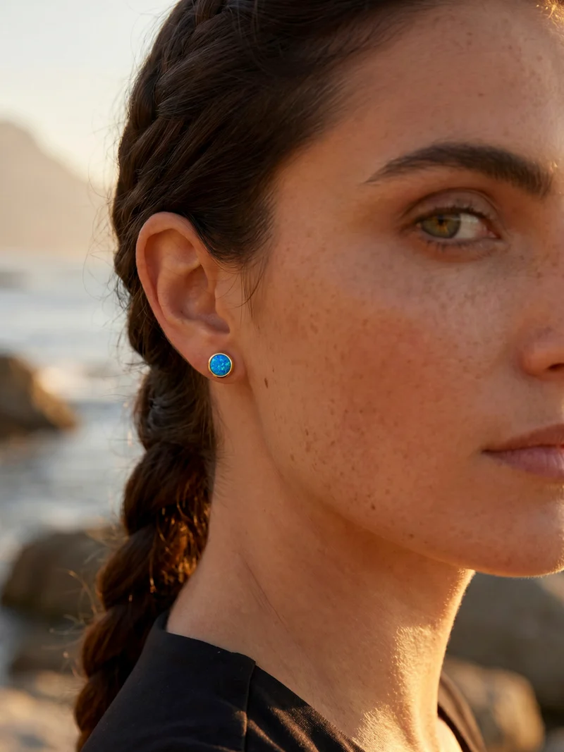 Glitter Stone Stud Ohrringe