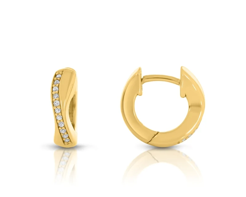 Damen-Ohrringe vergoldet Creolen 925 Sterling Silber