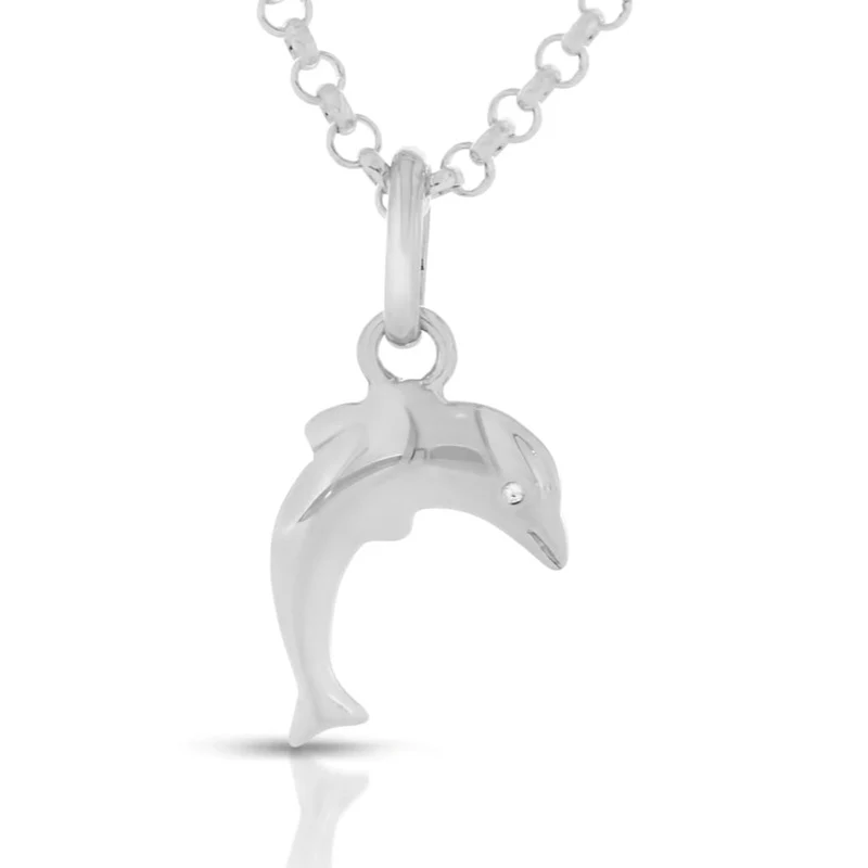 Kette mit Delphin Anhänger 925 Sterling Silber