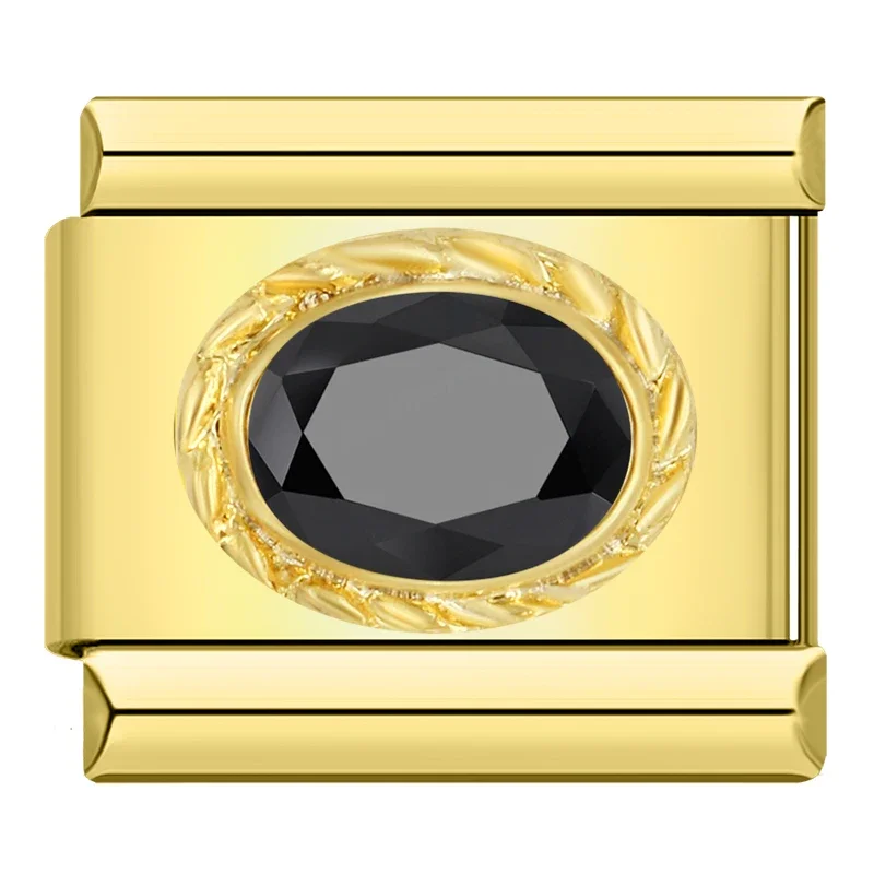 Schwarzer Stein auf Gold