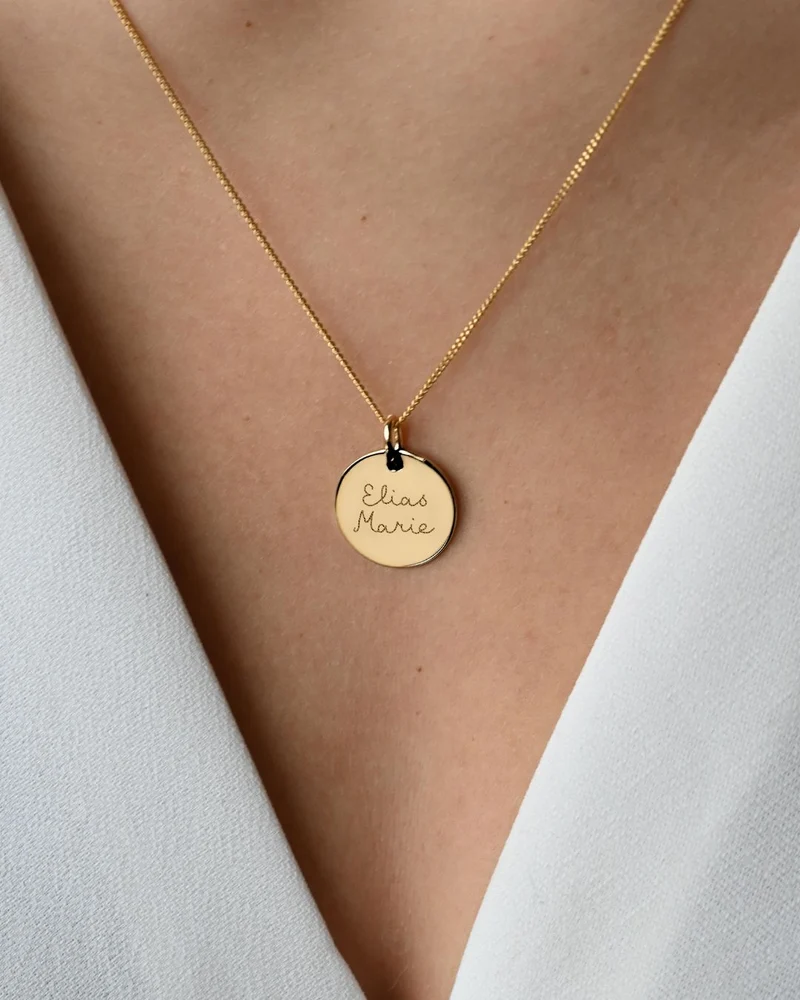 Coin Ketting met naam - Verguld - Gepersonaliseerde Ketting