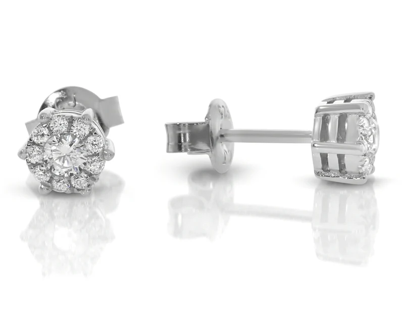 Elegante Ohrstecker Zirkonia 925 Silber