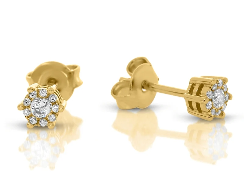 Ohrstecker vergoldet elegante Ohrringe Hochzeitschmuck