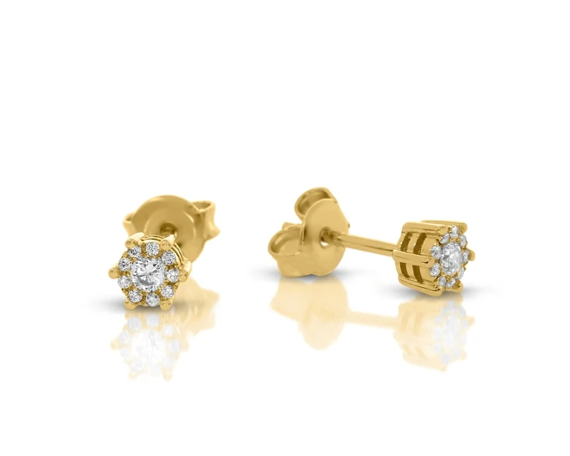 Ohrstecker vergoldet elegante Ohrringe Hochzeitschmuck