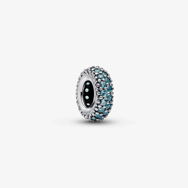Ice Blue Stone Spacer Charms