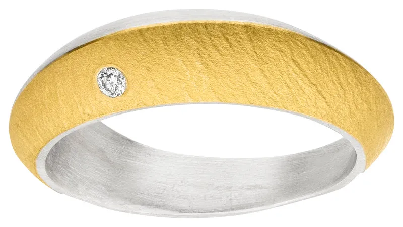 925er Silber Ring feingoldbelegt MANU R1403BR