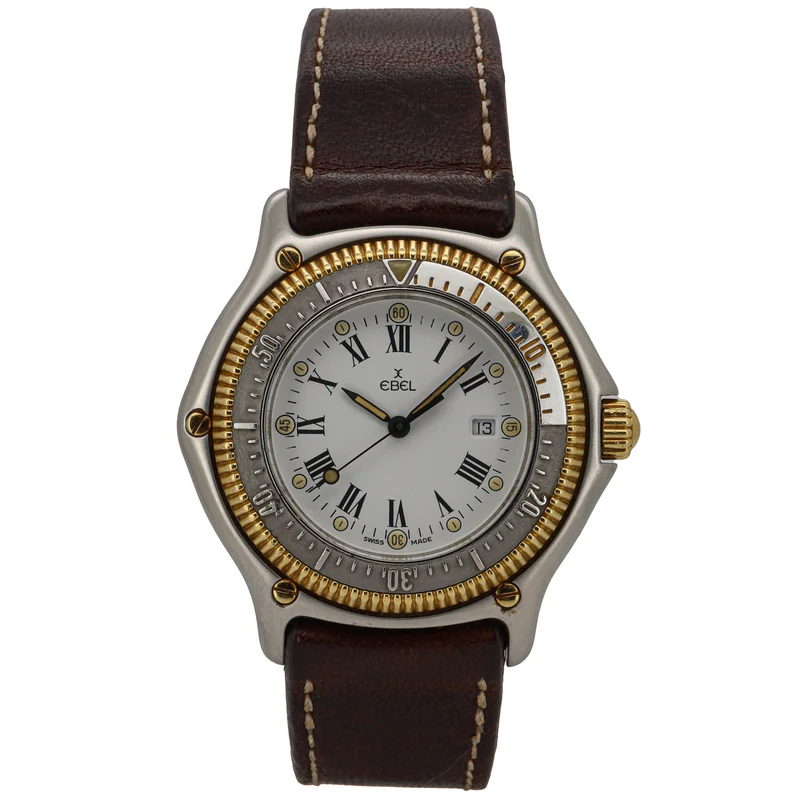 Ebel Discovery 183913 Stahl-Gold 38mm Lederband