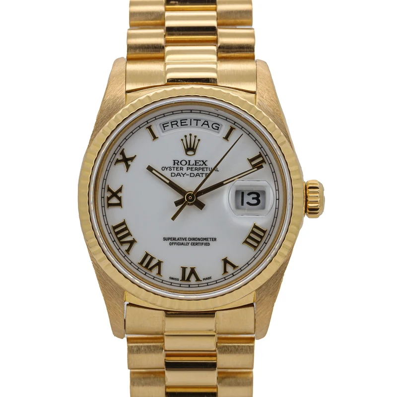 Rolex Day-Date 36 18038 Gelbgold 750 Roman Dial German