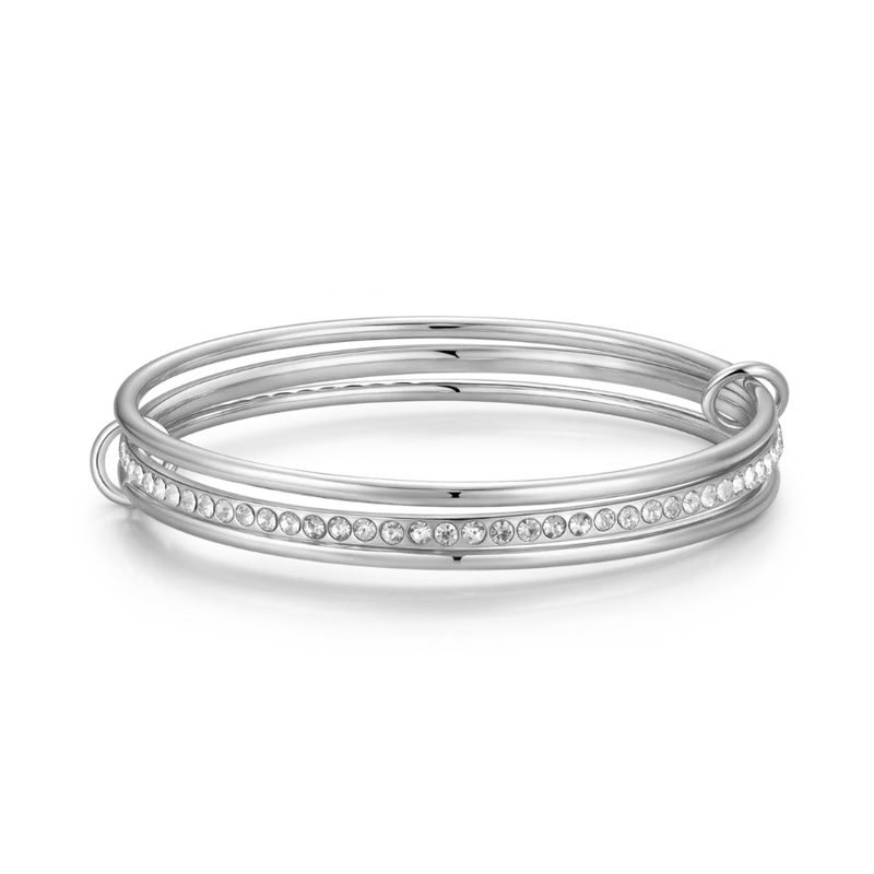 Triple Pave Infinity Armreif 18K Vergoldet