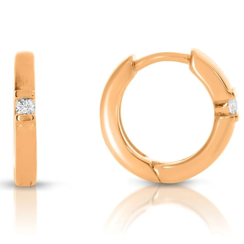 CREOLEN OHRRINGE ROSÉ VERGOLDET MIT ZIRKONIA DAMENSCHMUCK