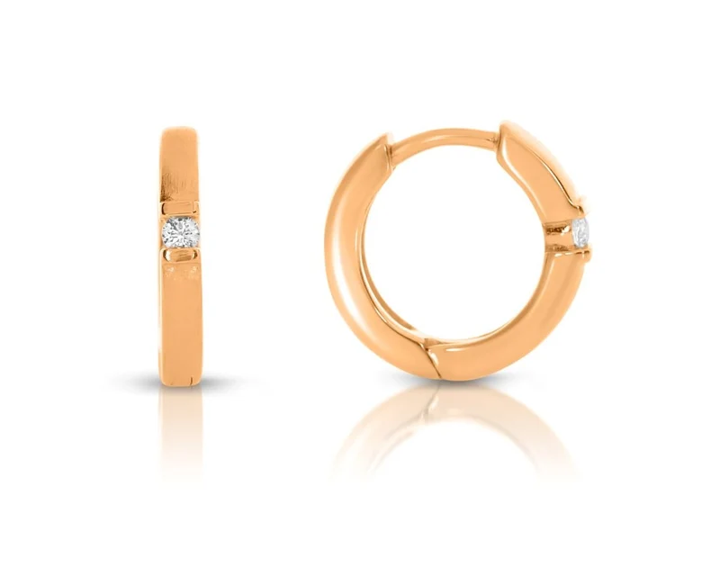 CREOLEN OHRRINGE ROSÉ VERGOLDET MIT ZIRKONIA DAMENSCHMUCK