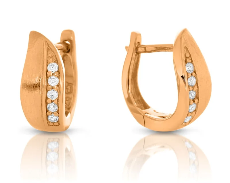 ELEGANTE CREOLEN ZIRKONIA ROSÉ VERGOLDET SCHMUCK ONLINE