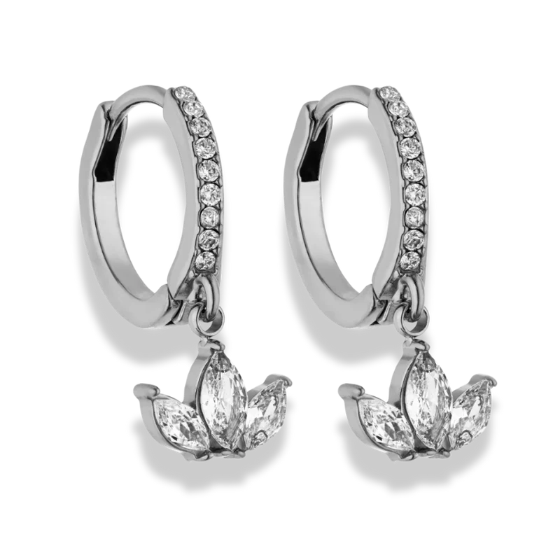 Everlasting Lotus Huggie Hoops 14K Vergoldet