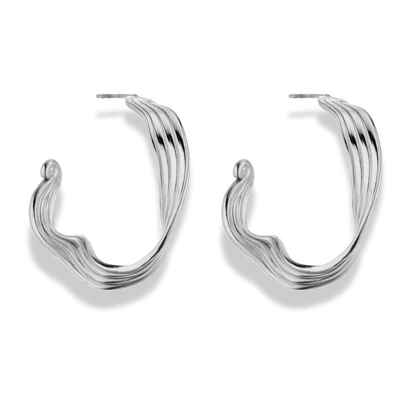 Topsy Turvy Hoop Ohrringe 14K Vergoldet