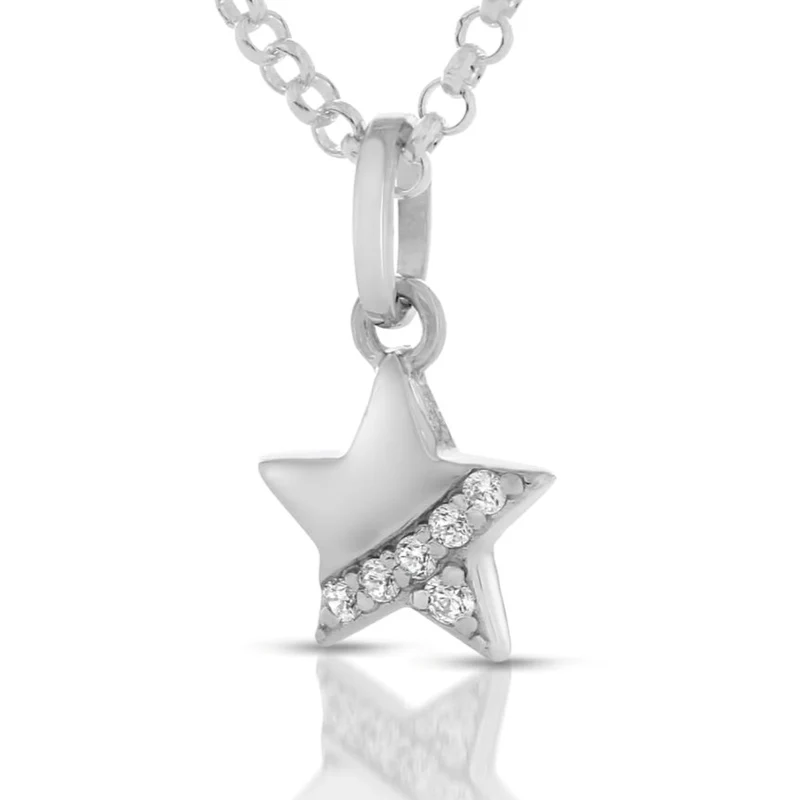 Kette mit Stern Anhänger aus 925 Sterling Silber