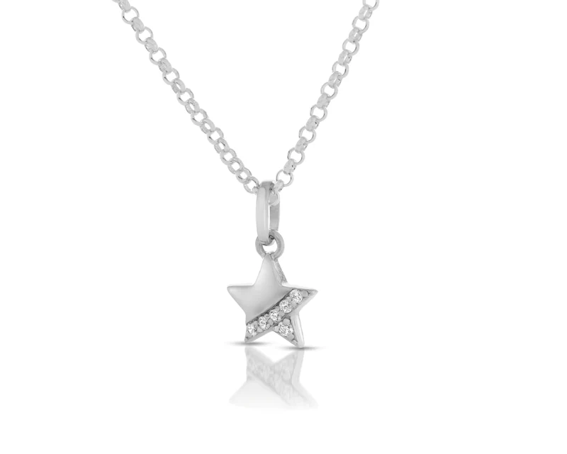 Kette mit Stern Anhänger aus 925 Sterling Silber