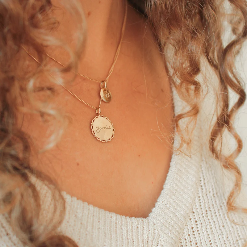 Mini Coin Ketting - Verguld - Gepersonaliseerde Ketting
