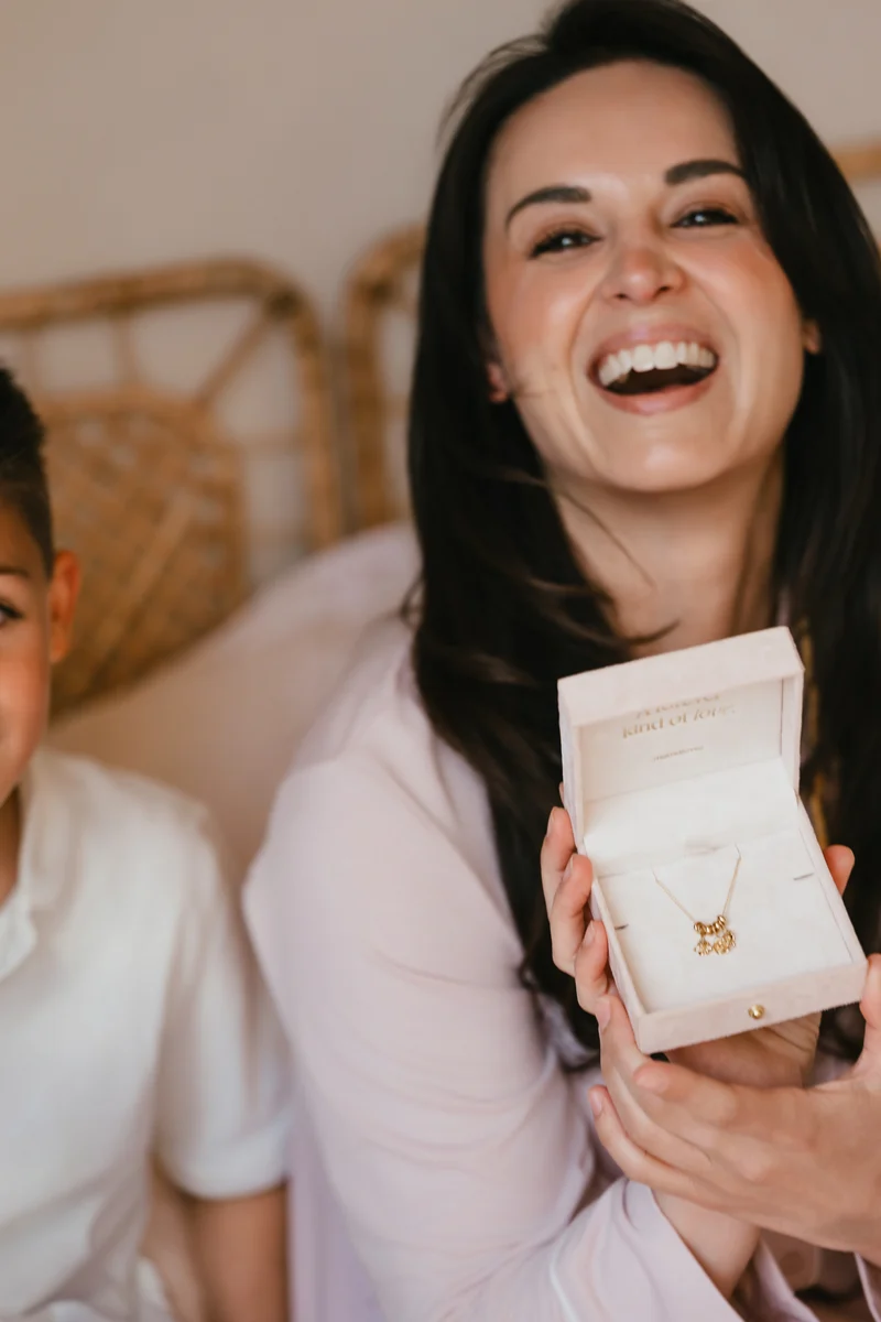 Geboortebloem Sliding Ketting - Verguld - Gepersonaliseerde Ketting