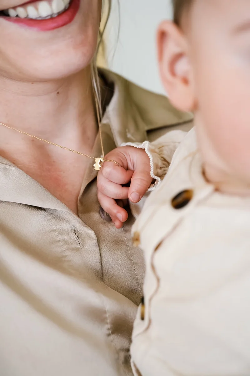 PROUD MOM Ketting - Verguld - Gepersonaliseerde Ketting