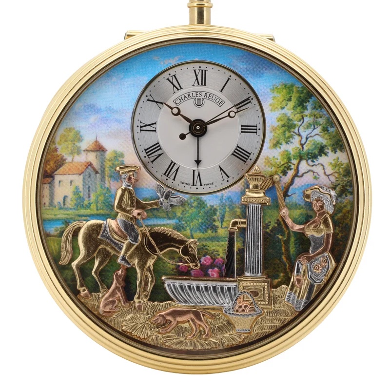 Charles Reuge Taschenuhr mit Spielwerk