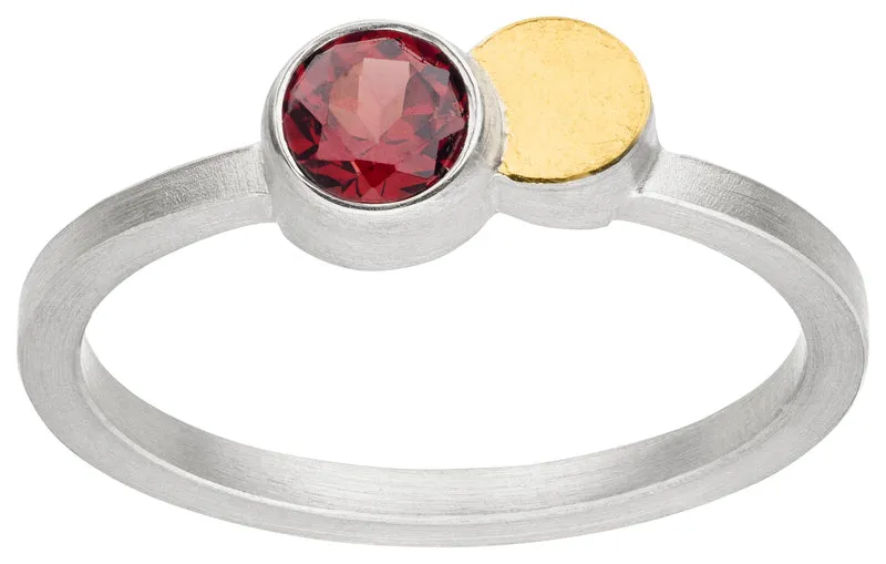925er Silber Ring feingoldbelegt MANU R1409GT