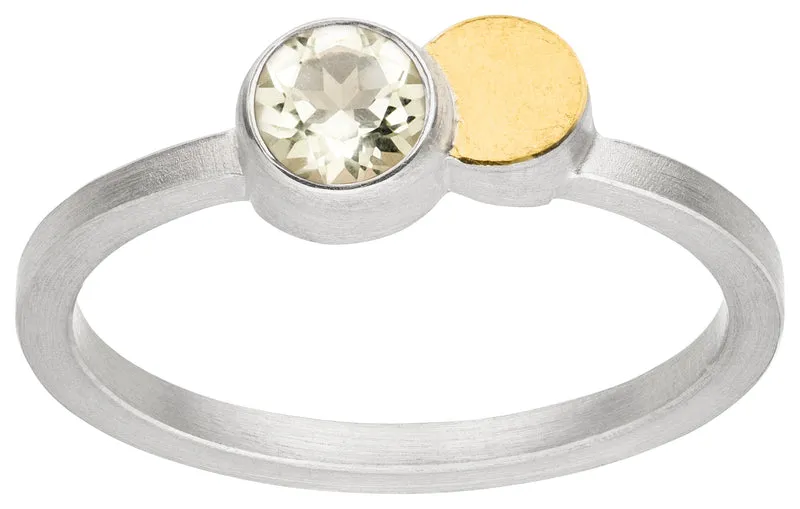 925er Silber Ring feingoldbelegt MANU R1409MQ