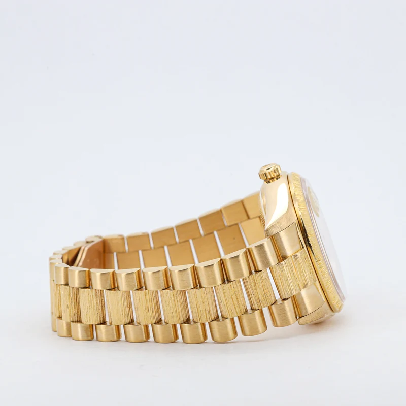 Rolex Day-Date 36 Borke 18078 Gelbgold Papiere 1982