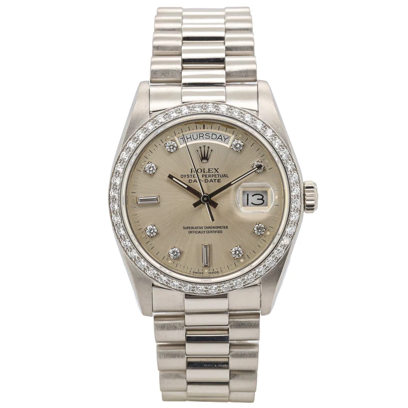 Rolex Day Date Platinum 18046 36 Fatory Diamond