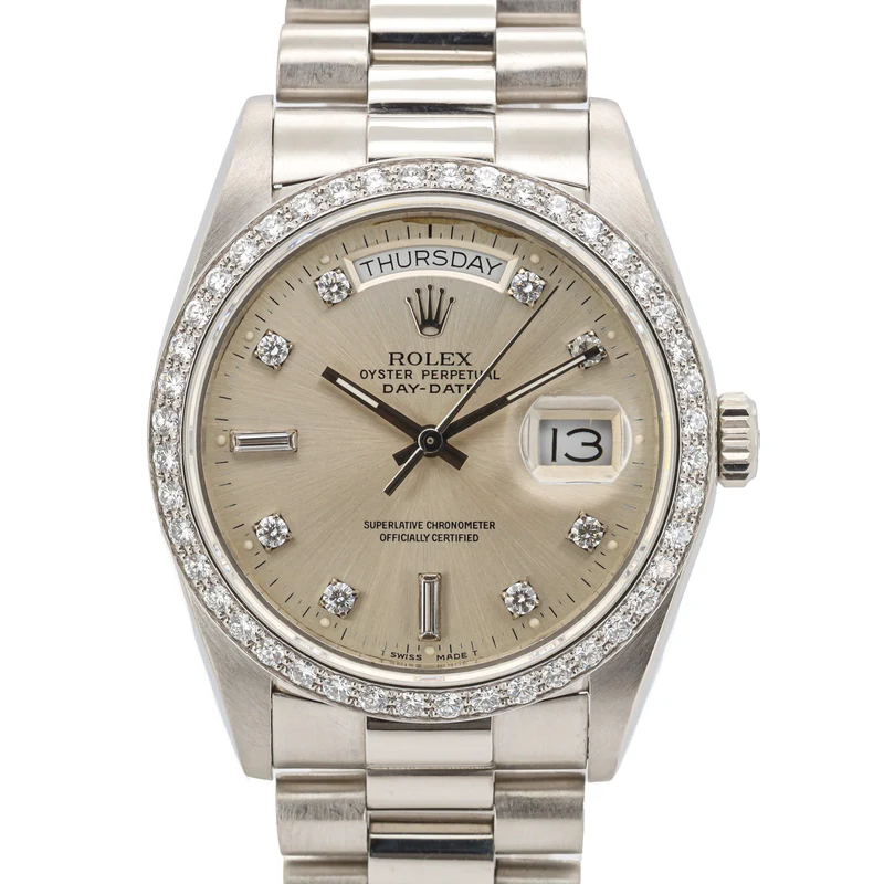 Rolex Day Date Platinum 18046 36 Fatory Diamond