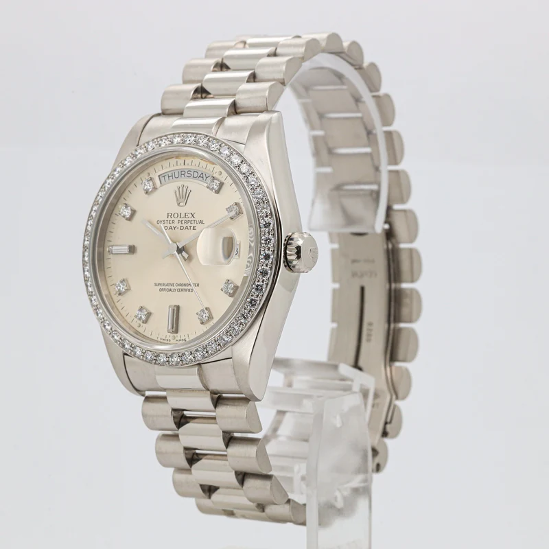 Rolex Day Date Platinum 18046 36 Fatory Diamond