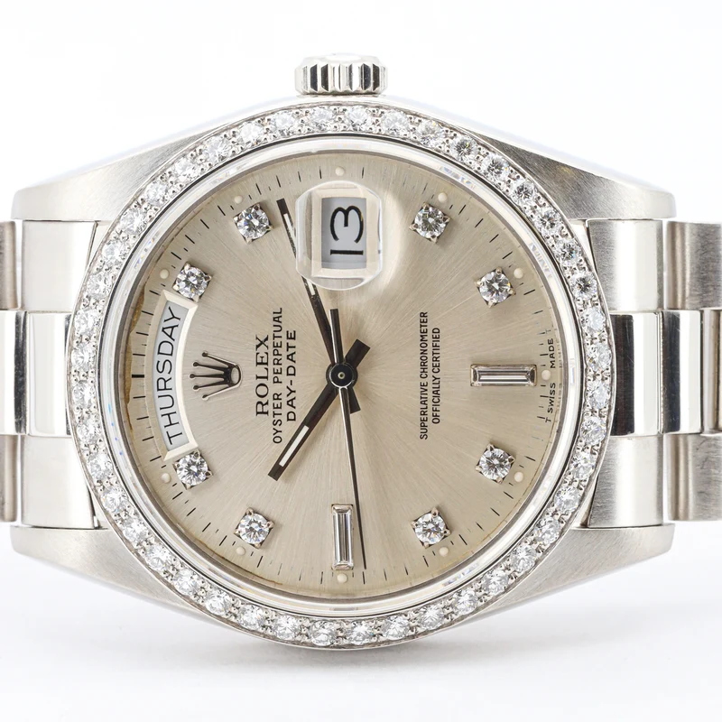 Rolex Day Date Platinum 18046 36 Fatory Diamond