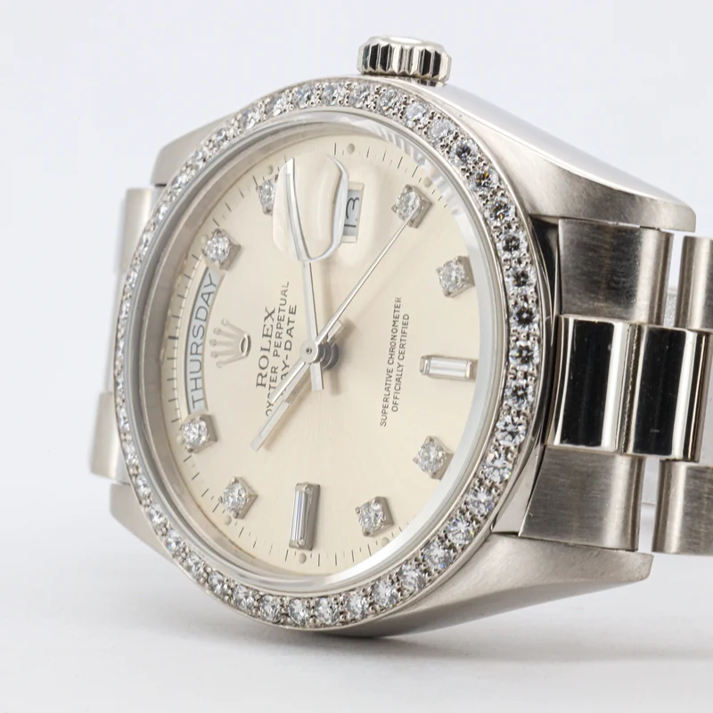 Rolex Day Date Platinum 18046 36 Fatory Diamond