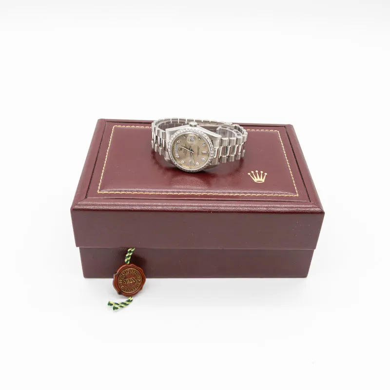 Rolex Day Date Platinum 18046 36 Fatory Diamond