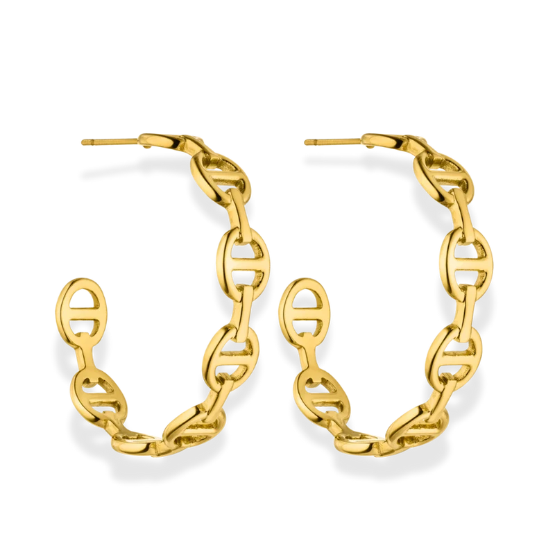 Deluxe Hoop Ohrringe 18K Vergoldet