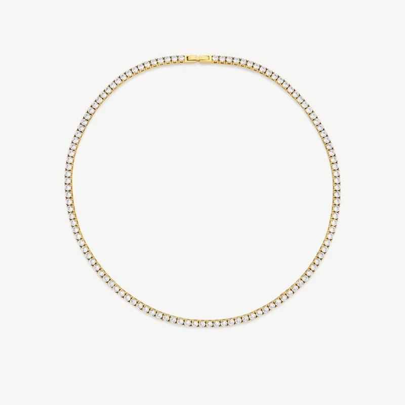 Gold Luxe Tennis Necklace