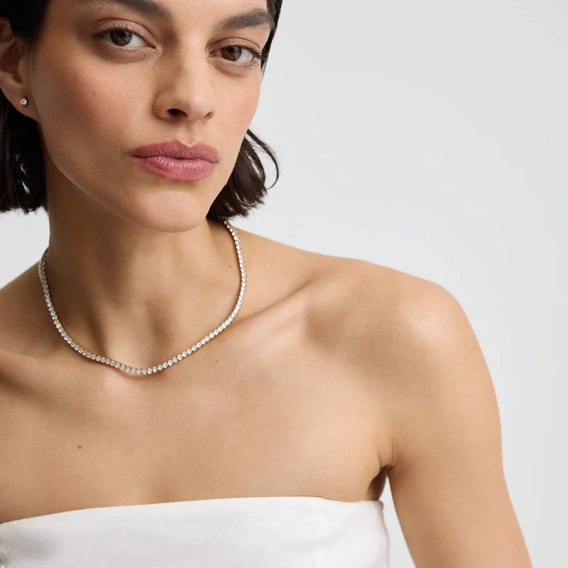 Gold Luxe Tennis Necklace