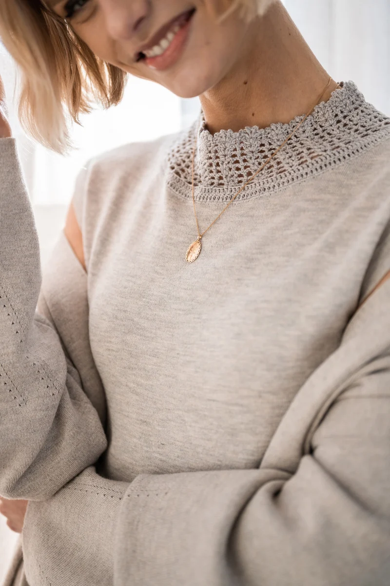 Geboortebloem Boeket Vintage Oval Ketting - Verguld - Gepersonaliseerde Ketting