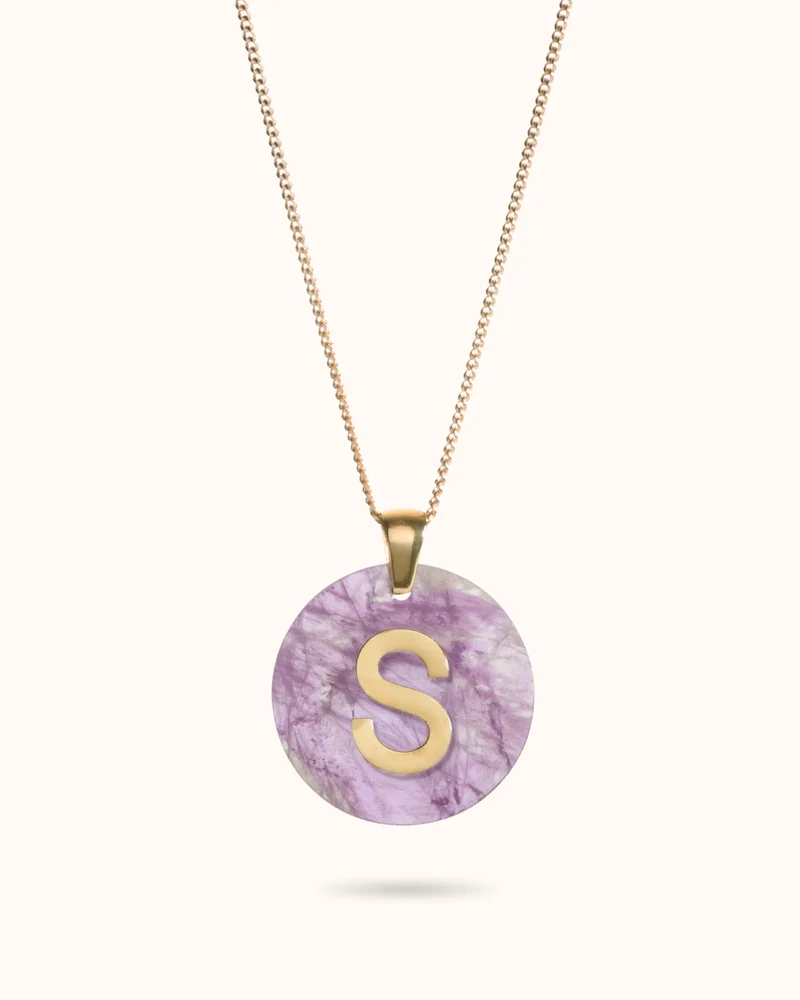 Gemstone Initial Ketting - Verguld - Ketting met Initialen