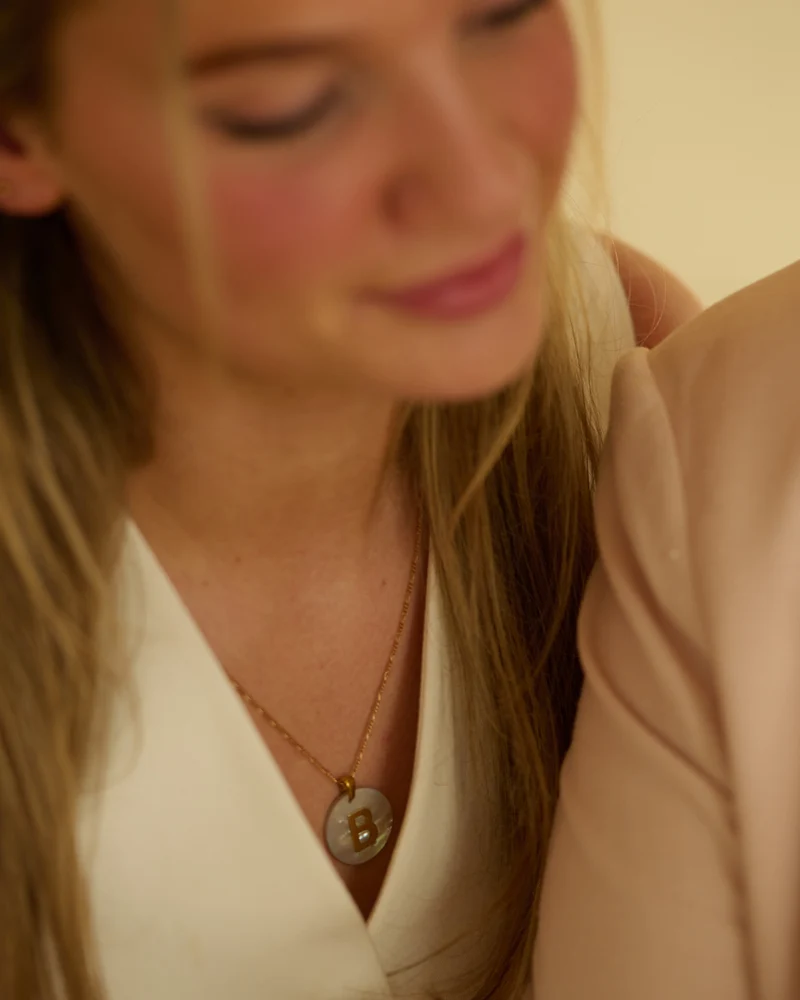 Gemstone Initial Ketting - Verguld - Ketting met Initialen