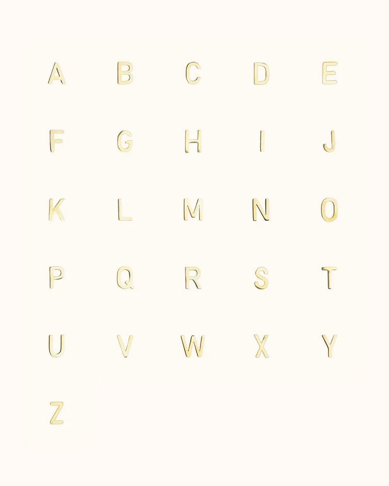 Gemstone Initial Ketting - Verguld - Ketting met Initialen
