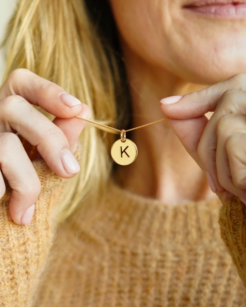 Open Initial Ketting - Verguld - Ketting met Initialen